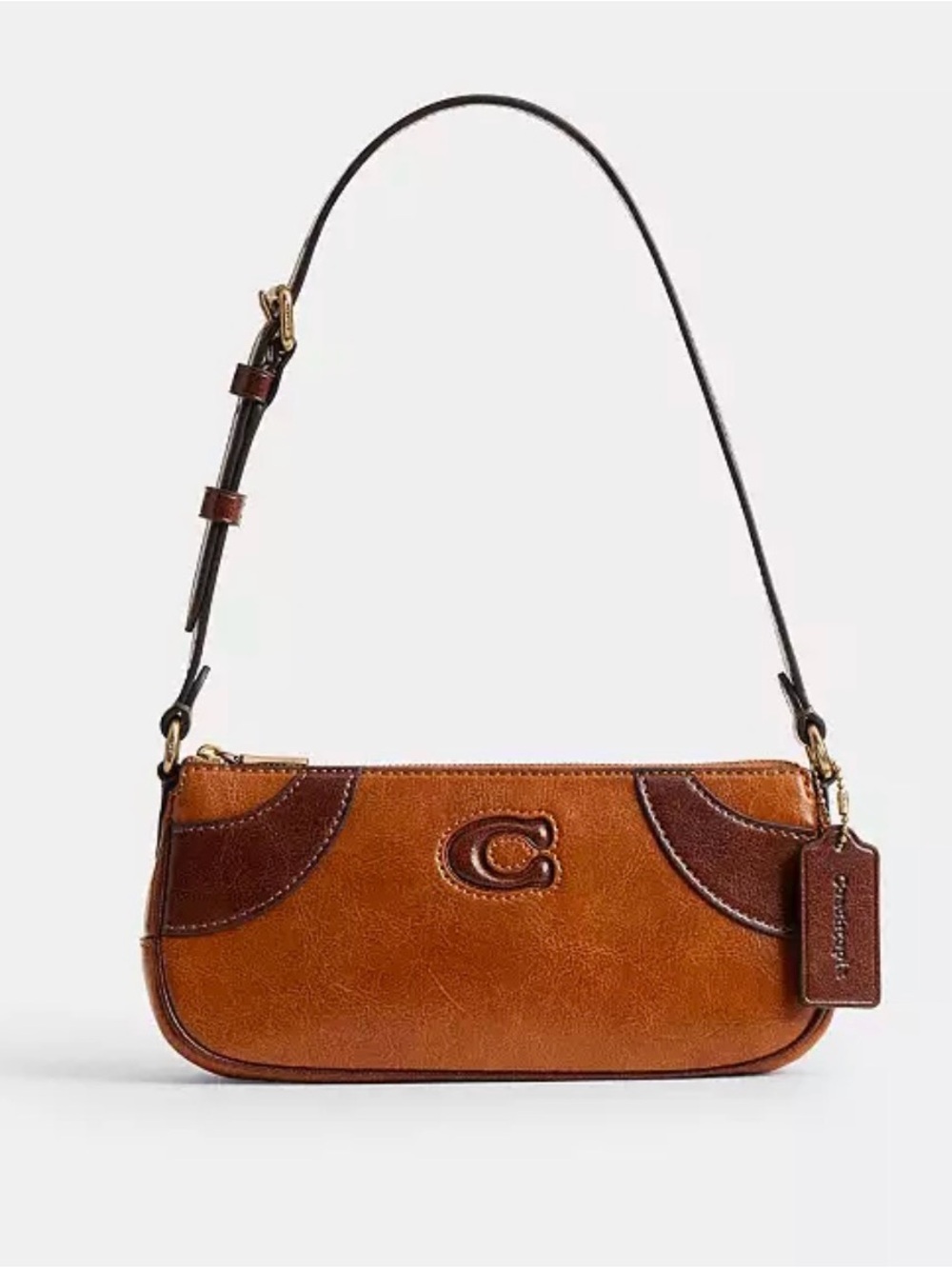 NWT Coachtopia Bowling Small Shoulder Bag in Tan/Saddle